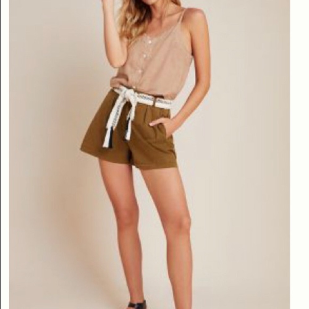 Anthropologie Kelyn Pleated city Shorts size 10